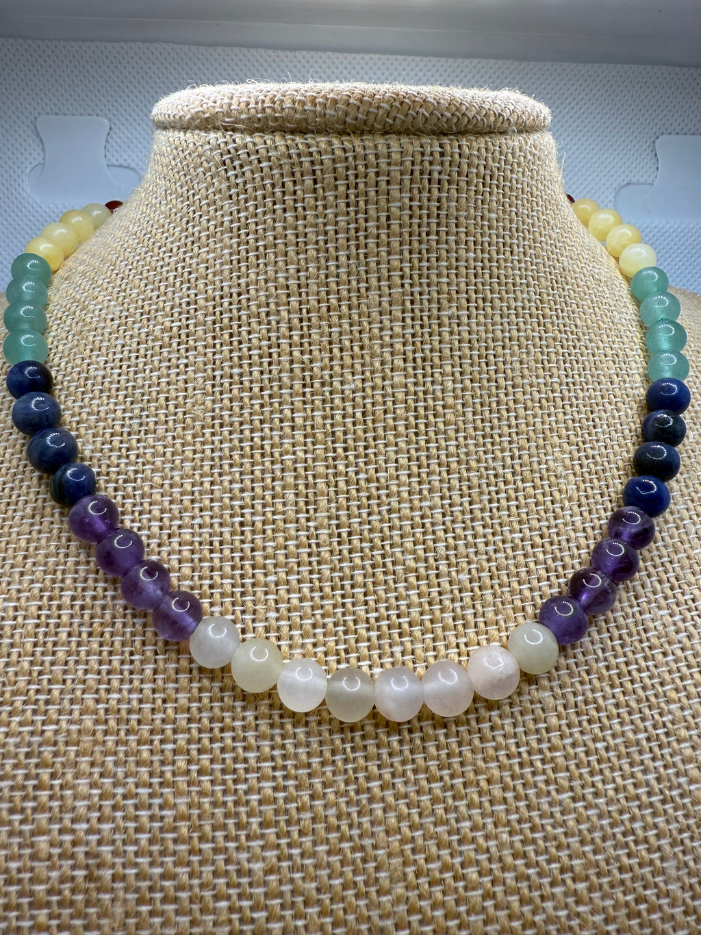 Chakra Agate necklace - 37.5cm