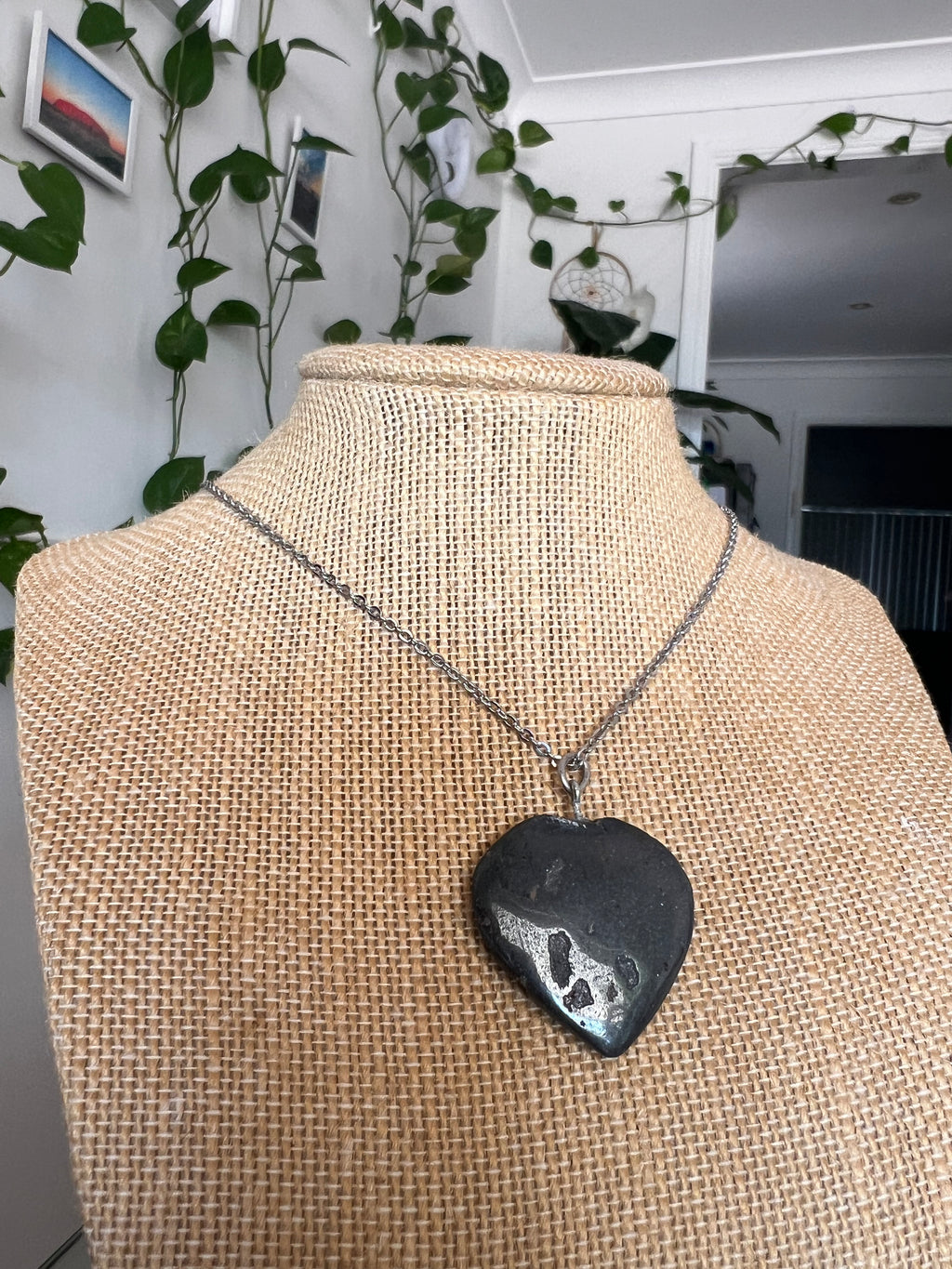 Hematite Heart Pendant