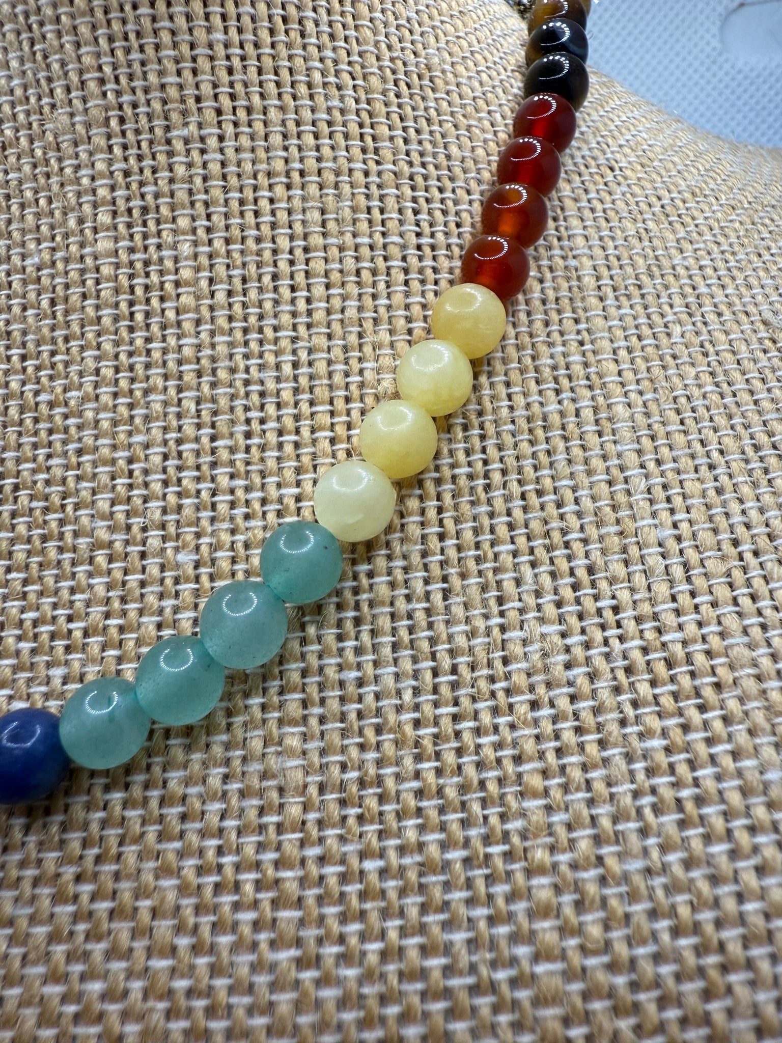 Chakra Agate necklace - 37.5cm