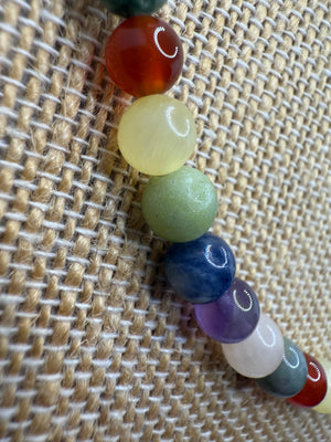 Chakra Agate necklace - 42cm