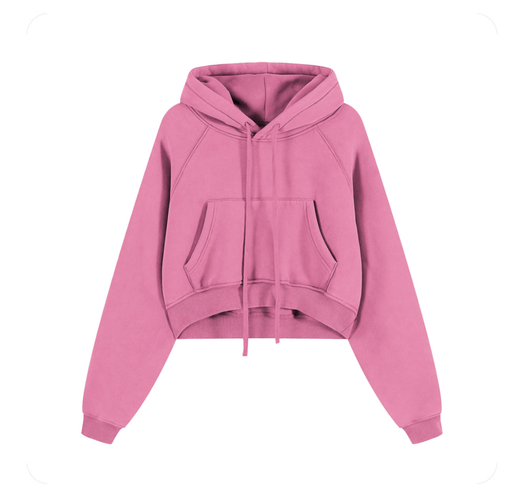 Snow Washed Drof Collection Cropped Hoodie