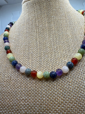 Chakra Agate necklace - 42cm