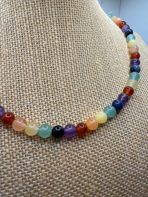 Chakra Agate necklace