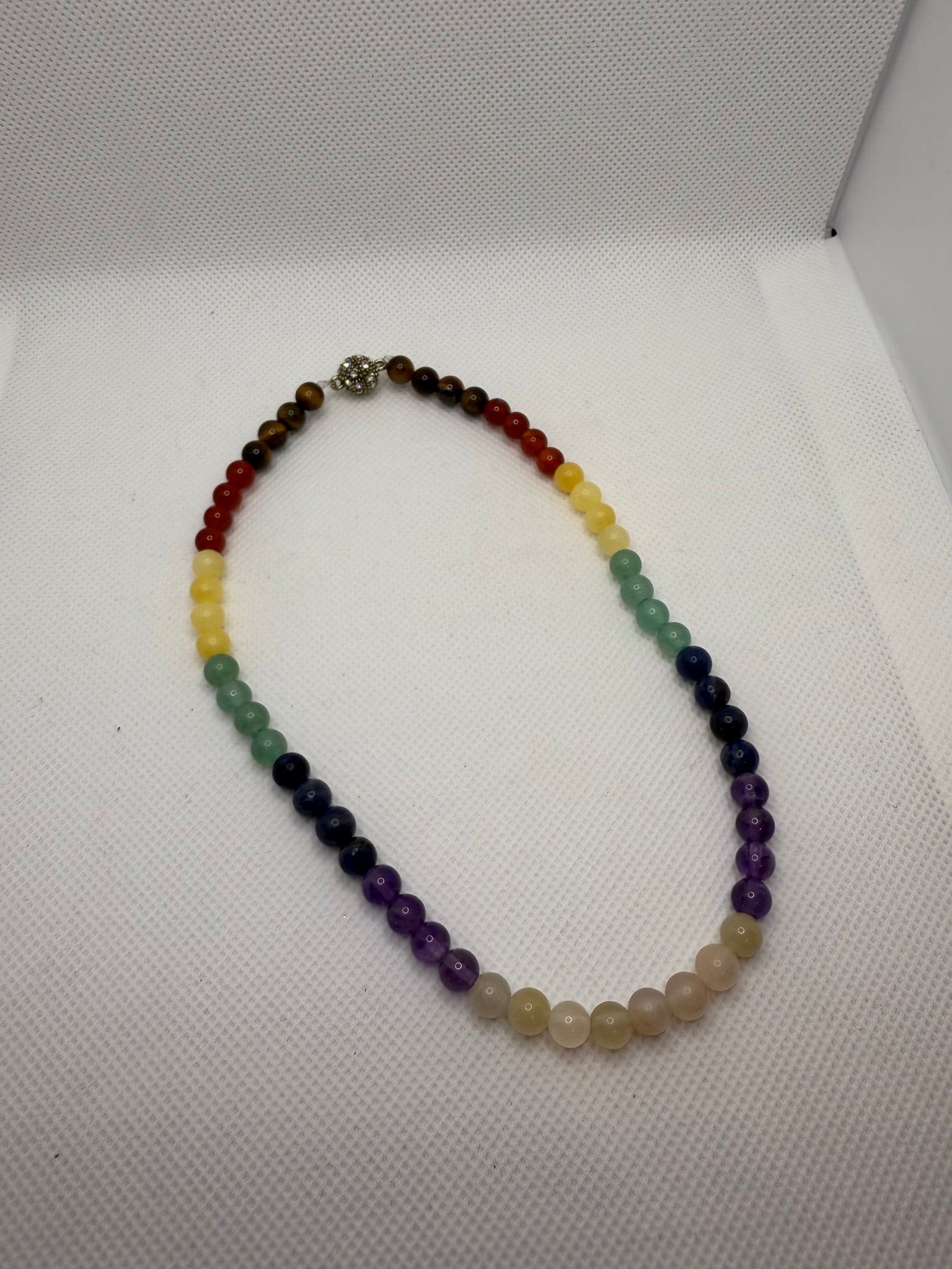 Chakra Agate necklace - 37.5cm