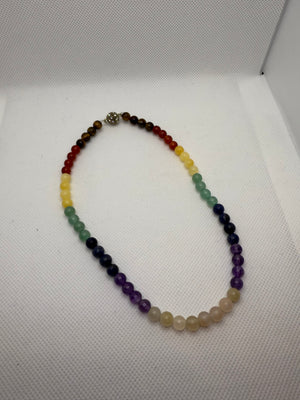 Chakra Agate necklace - 37.5cm