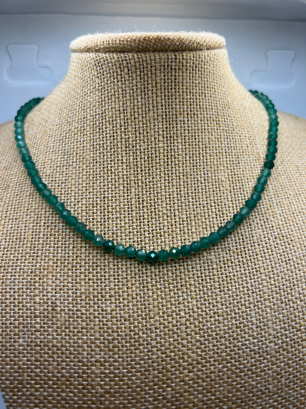 Green Aventurine Beaded Necklace – 39.5cm