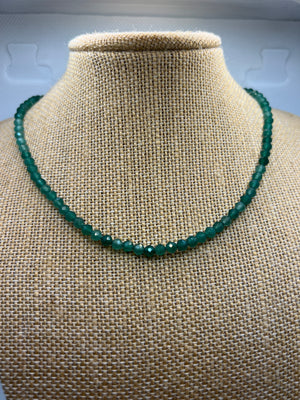 Green Aventurine Beaded Necklace – 39.5cm