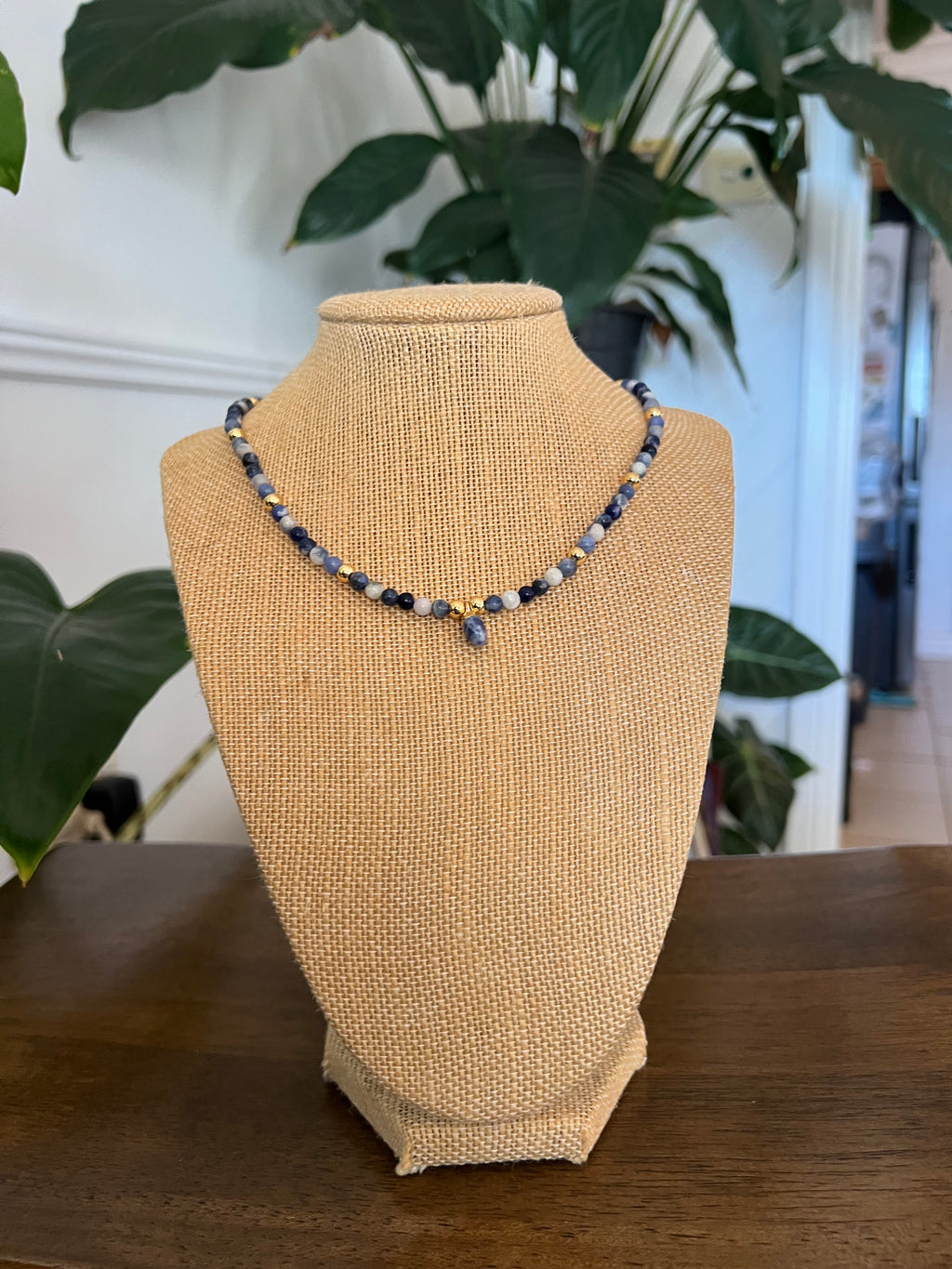 Sodalite & Gold Necklace