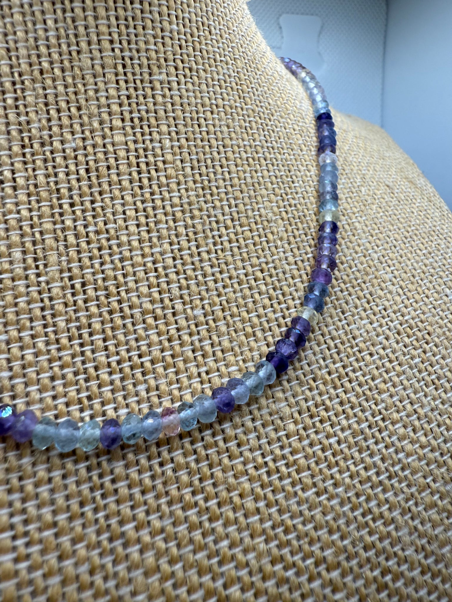 ￼Fluorite Beaded Necklace – Clarity & Balance