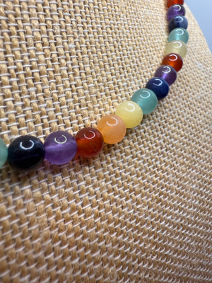 Chakra Agate necklace