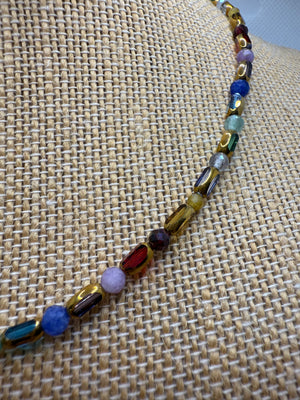 Chakra Gemstone & Glass Necklace – 40cm