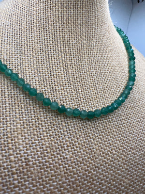 Green Aventurine Beaded Necklace – 39.5cm