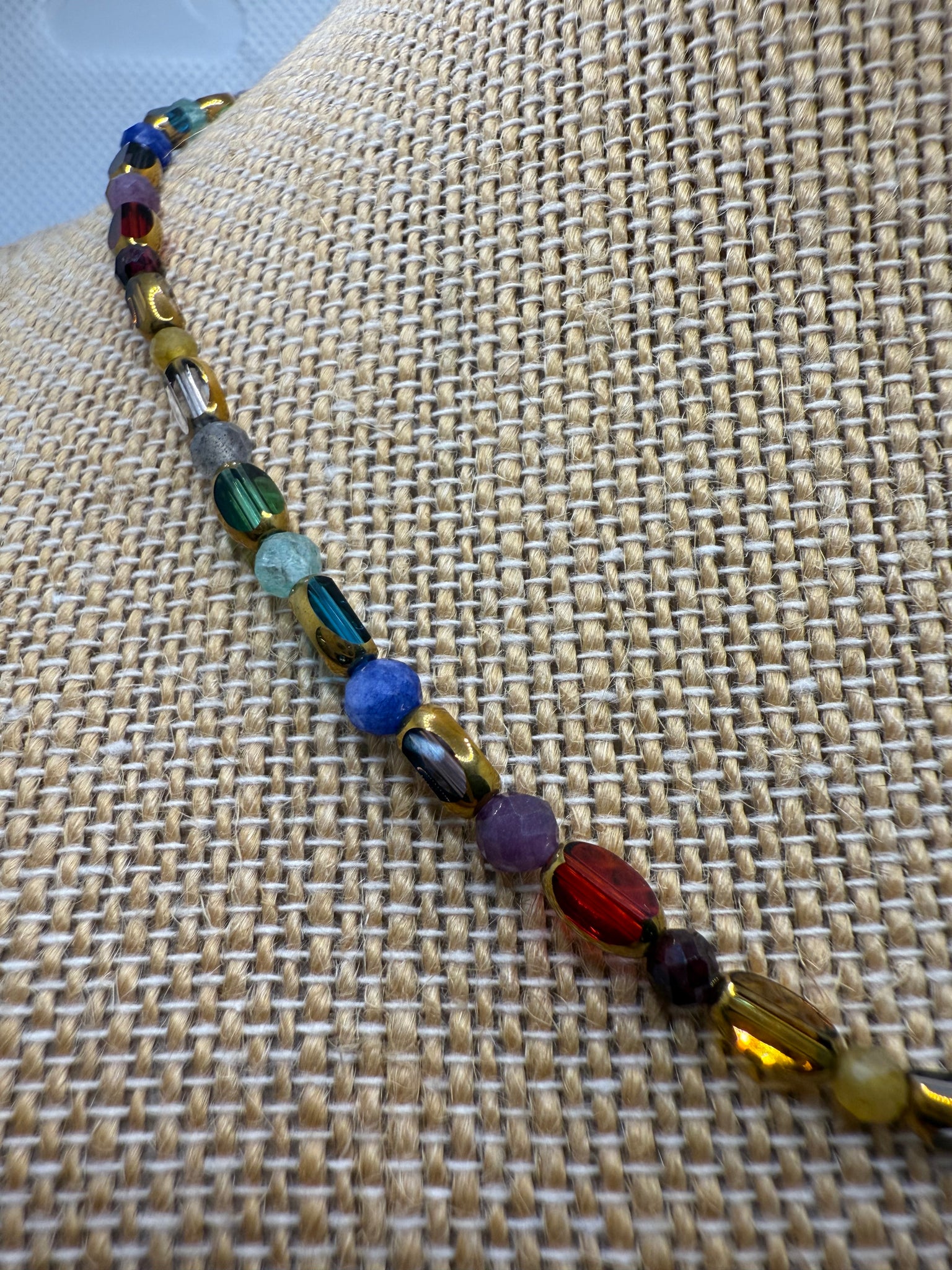 Chakra Gemstone & Glass Necklace – 40cm