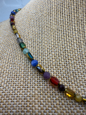 Chakra Gemstone & Glass Necklace – 40cm