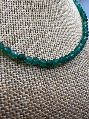 Green Aventurine Beaded Necklace – 39.5cm