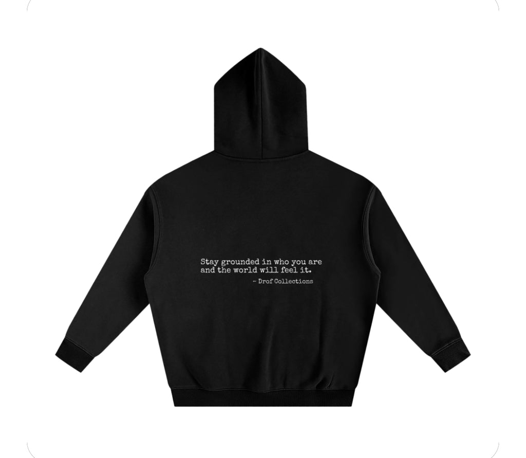 Oversize Drof Collections Fleeced Hoodie - Quote