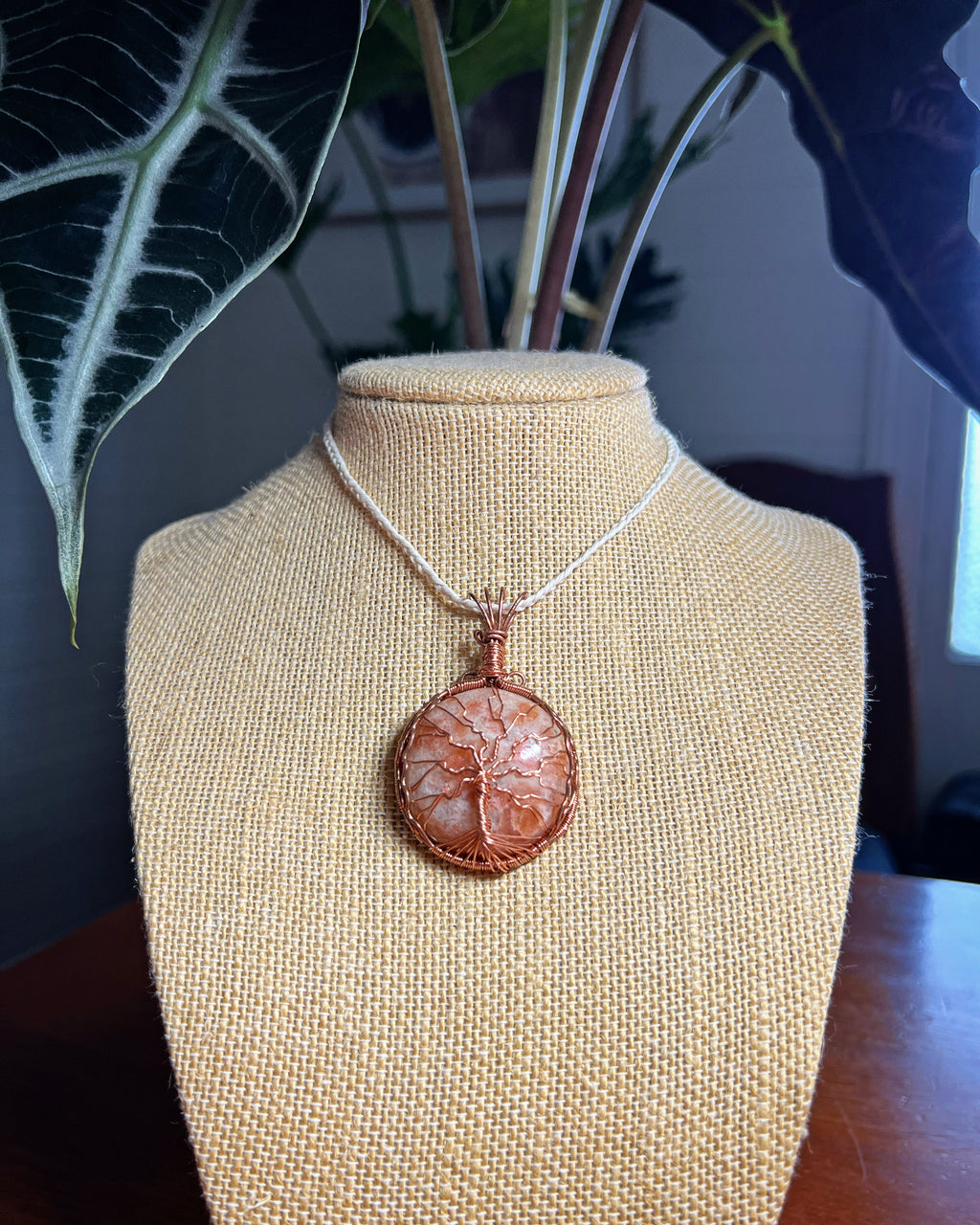 Sunstone Tree of Life Necklace: Radiance and Joy Wrapped in Copper